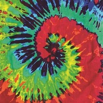 Carolina Creative Bandanna (Tie Dye Flare) 22&quot; x 22&quot; 100% Cotton Hippie - £6.00 GBP