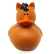 Light Brown Horse Rubber Duck 2&quot; Braided Black Mane Duckie Squirter US S... - £6.63 GBP