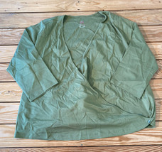 Isaac mizrahi live NWOT women’s pima cotton cardigan topper size 1X green x6 - £13.17 GBP