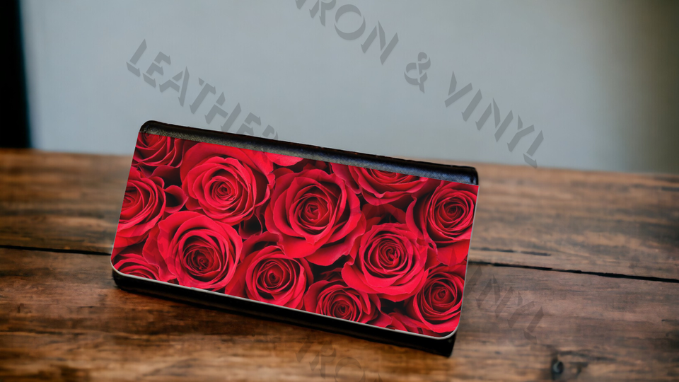 Primary image for Women's Trifold Wallet - Red Roses Pattern Design