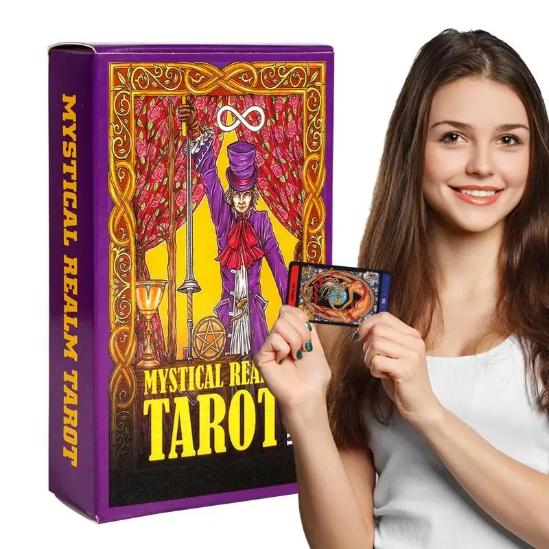 78Pcs Mystical Realm Tarot Table Game Fortune Telling Card Game Divination Tools - £9.31 GBP+