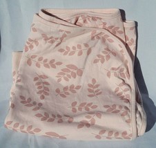 Gerber Organic Modern Moments Baby Girl Soft Cotton Blanket Pink Flower Leaf - $49.49