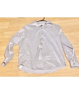 Van Heusen Men Regular fit Button-Up Shirt Medium 15-15.5 34-35 Grey Sol... - $15.00