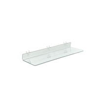 Azar 24&quot; x 6&quot; Acrylic Shelf For Pegboard/Slatwall Clear 4/Pk 556009 - £103.07 GBP