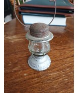 OLD Glass Candy Container AVOR Lantern w/ original Silver metal lid &amp; base - $9.49