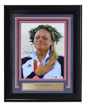 Jennie Finch Signed Framed 8x10 USA Softball Photo 04 Gold Inscribed PSA... - £91.58 GBP