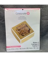 NEW Celebrate it! Treat Boxes 3 Pack 8X8X4 JD KG Baking Bakeware Gift Boxes - £9.09 GBP