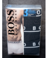 Hugo Boss Mens 3-Pack Black Stretch Cotton Trunk Boxer Shorts Underwear 2XL - $27.48