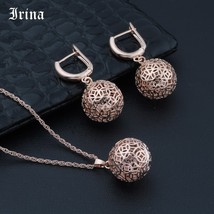 Irina Women's Jewelry Set Earrings and Necklace Set Jewelry Set Round Cutout Ear - £18.51 GBP