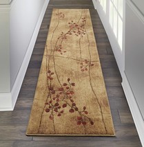 2&#39;3&quot; X 8&#39; Areea Rug, (8&#39; Runner), Nourison Somerset Modern Botanical Latte. - $72.93