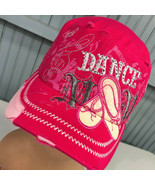 Dance Mom Bedazzled Retro Distressed Pink Strapback Baseball Cap Hat - $17.43