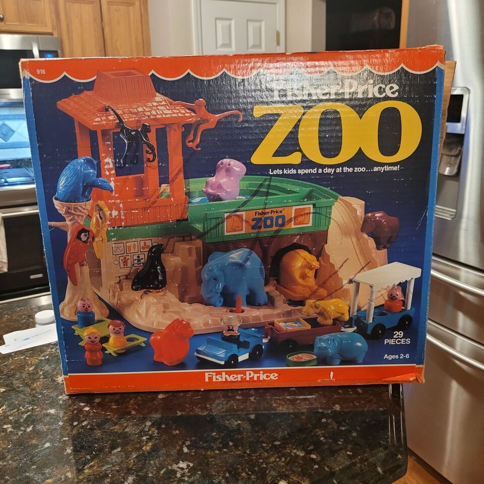 Fisher Price Little People Play Family Zoo #916 VTG 1984 - BOX ONLY - $39.95