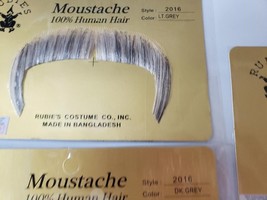Mustache Human Hair Zapata 2016 Rubies  Greys - £6.38 GBP