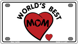 Worlds Best Mom Novelty Mini Metal License Plate Tag - £11.95 GBP