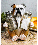 Ebros Big Bully English Bulldog Decorative Salt And Pepper Shakers Holde... - £19.65 GBP