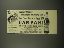 1956 Campari Aperitif Ad - Mountain climbing - like Campari, an Aquired taste - £14.82 GBP