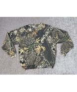 Vintage Jerzees Outdoors Sweatshirt XL Camo MossyOak Trashed Faded y2k G... - $49.49