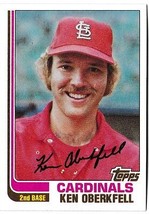 1982 Topps Ken Oberkfell #474 Baseball Card St. Louis Cardinals - £1.56 GBP