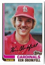 1982 Topps Ken Oberkfell #474 Baseball Card St. Louis Cardinals - $1.97