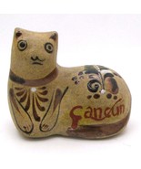 Sandstone Mexican Pottery Cat Kitty Cancun Siigned 5&quot;X4&quot; - $221.67 MXN