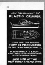 1951 Print Ad Dreadnaught 23 Plastic Cruiser Boats Rosenblatt New York,NY - £7.00 GBP
