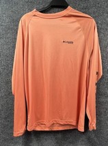 Columbia PFG Shirt Omni Shade Mens Medium Orange Performance Fishing Gear - $21.19