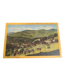 Postcard Mt Mitchell Western North Carolina Highest Peak East of Rockies Linen - $7.12