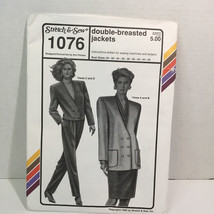 Stretch & Sew #1076 Double-Breasted Jackets Bust Size 30-46 - $12.86