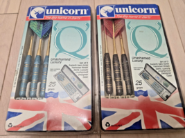 Lot Of 2 1992 Vintage Unicorn 'Q' Model #71985 25 Gram Darts Made In Eng... - $89.06