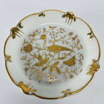 Vtg Ardalt Japan Hand Painted Gold Peacock 4&quot; Plate Lenwile China Porcelain 6431 - £13.32 GBP