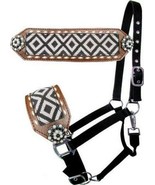 Nylon Bronc Halter w/Black and White Southwest Inlay - $149.00