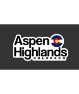 Aspen Highlands - Colorado - Ski Resort Stickers  - with Colorado Flag - $5.99