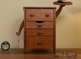 Solid Wood Multi-Drawer Storage Box with Side Table  Creative Elephant-... - $249.00