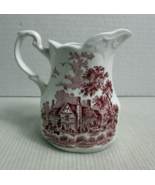 romantic england  Red Pink- Pitcher 5&quot; A.J. Wilkinson VGC - $226.45 MXN