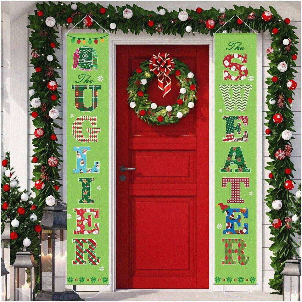 Wild Sweater Party Banner Set - Festive Holiday Decorations for Porch Si... - $18.80
