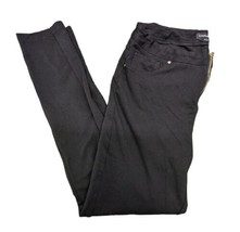 Bebe Black Stitch Logo Slim High Waist Zip Front Stretch Dress Pants Women&#39;s L - £9.02 GBP