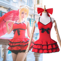 FGO Fate/Grand Order Saber Nero Swimsuit One Piece  Swimwear Cosplay Cos... - $33.99