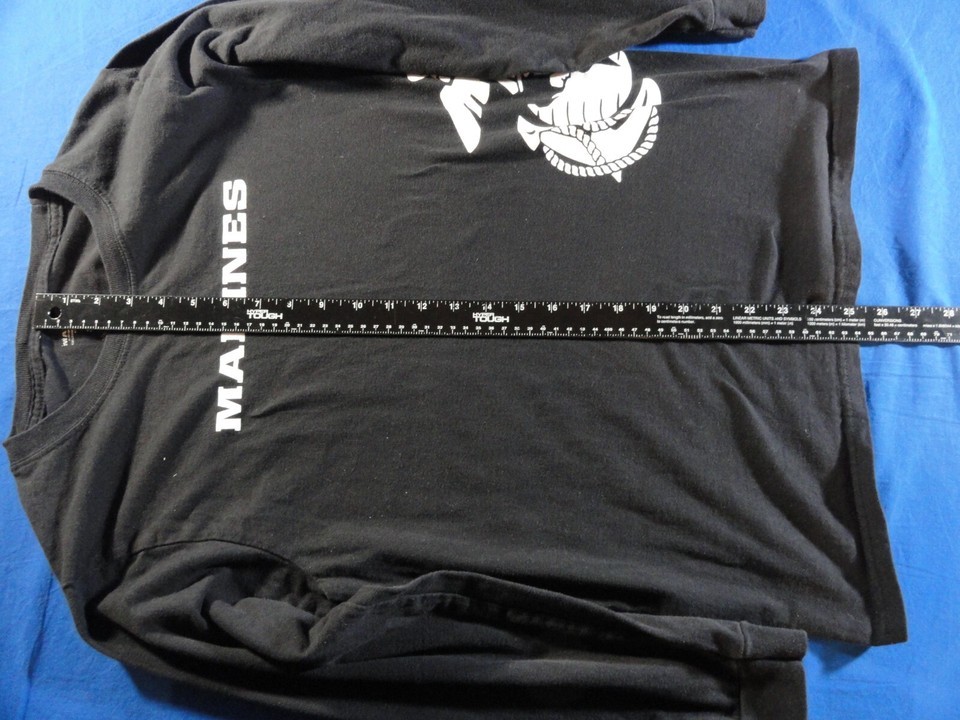 DISCONTINUED USMC MARINE CORPS PULLOVER ATHLETIC GYM LONG SLEEVE ACTIVE SHIRT S Item image 8