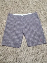 Texas A&amp;M J. America 100% Cotton Grey Plaid Shorts Men&#39;s Size 42 - £9.59 GBP