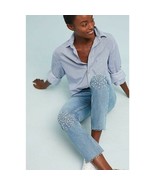 New Anthropologie M.i.h Mimi Ultra High-Rise Embroidered Slim Jeans $265... - $86.16 CAD