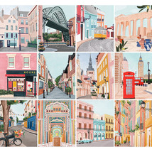 Paint By Numbers Kit Street Scene DIY Oil Painting Canvas for Adults Beginners - £13.46 GBP