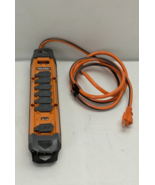 RIDGID 8 ft. Cord 6-Outlet, 2.4 Amp USB-A, 15-Watt USB-C 2100J Surge Pro... - $24.01