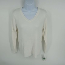Karen Scott Petite Ribbed Knit Cotton Sweater PL - £14.79 GBP