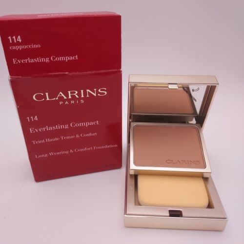 Clarins Everlasting Compact Foundation .3oz 114 CAPPUCCINO - £9.33 GBP
