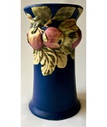 Weller Baldin Antique American Art Pottery Dark Blue Apple Tree Large Vase. - £313.99 GBP