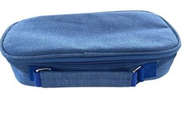 Blue Pencil Case Dual Compartment Novelty Cool Graphic School Supplies - £12.85 GBP