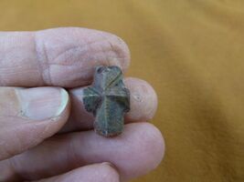 (CR593-124) 5/8" Fairy Stone CHRISTIAN CROSS oiled Staurolite Crystal MA... - $16.99