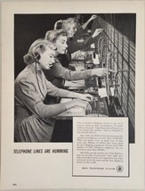 1950 Print Ad Bell Telephone System Switchboard Operators at Work - £14.35 GBP