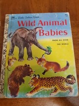 Wild Animal Babies A Little Golden Book 1958 Hardcover Vintage  - $4.95