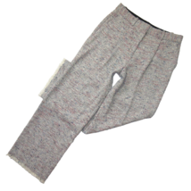 NWT Theory Adamaris in Tweed Single Pleat Wide Leg Fringe Hem Pants 6 x 31 - £64.13 GBP